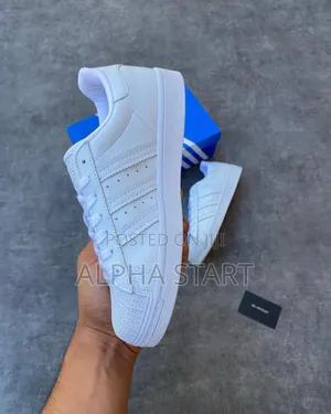 Photo - Adidas Old School Full White High Smooth Flat Shoes Master Quwality