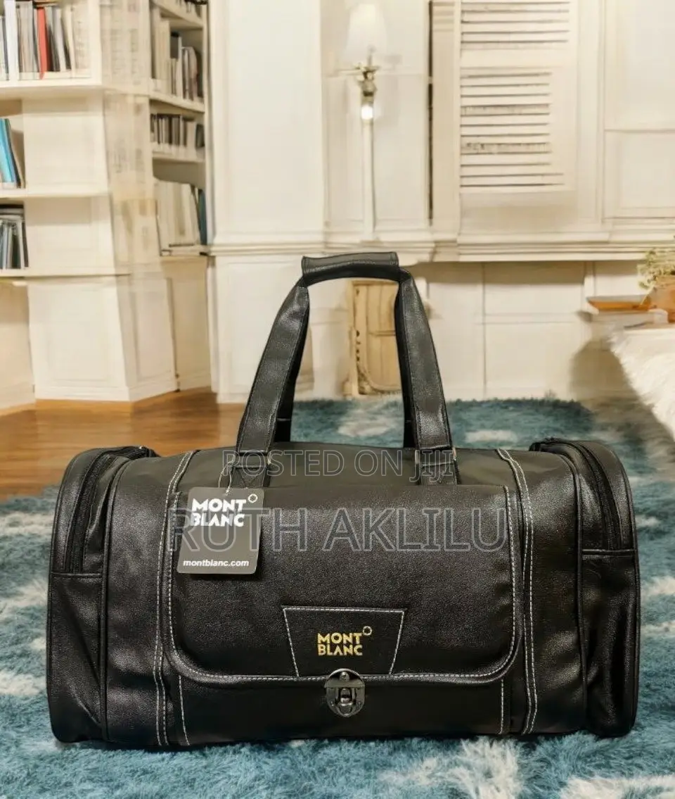Premium Black Mont Blanc Duffel Bag