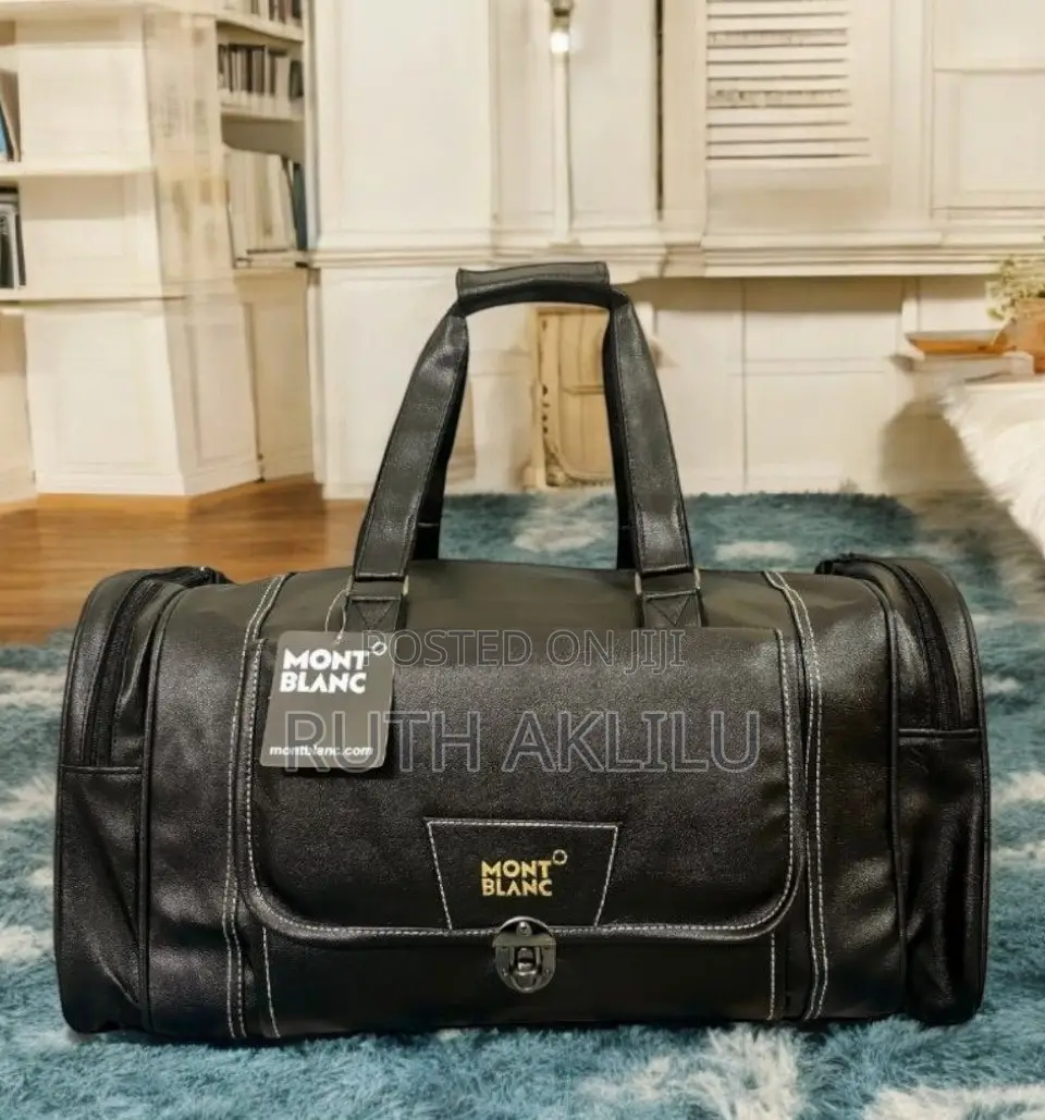 Premium Black Mont Blanc Duffel Bag