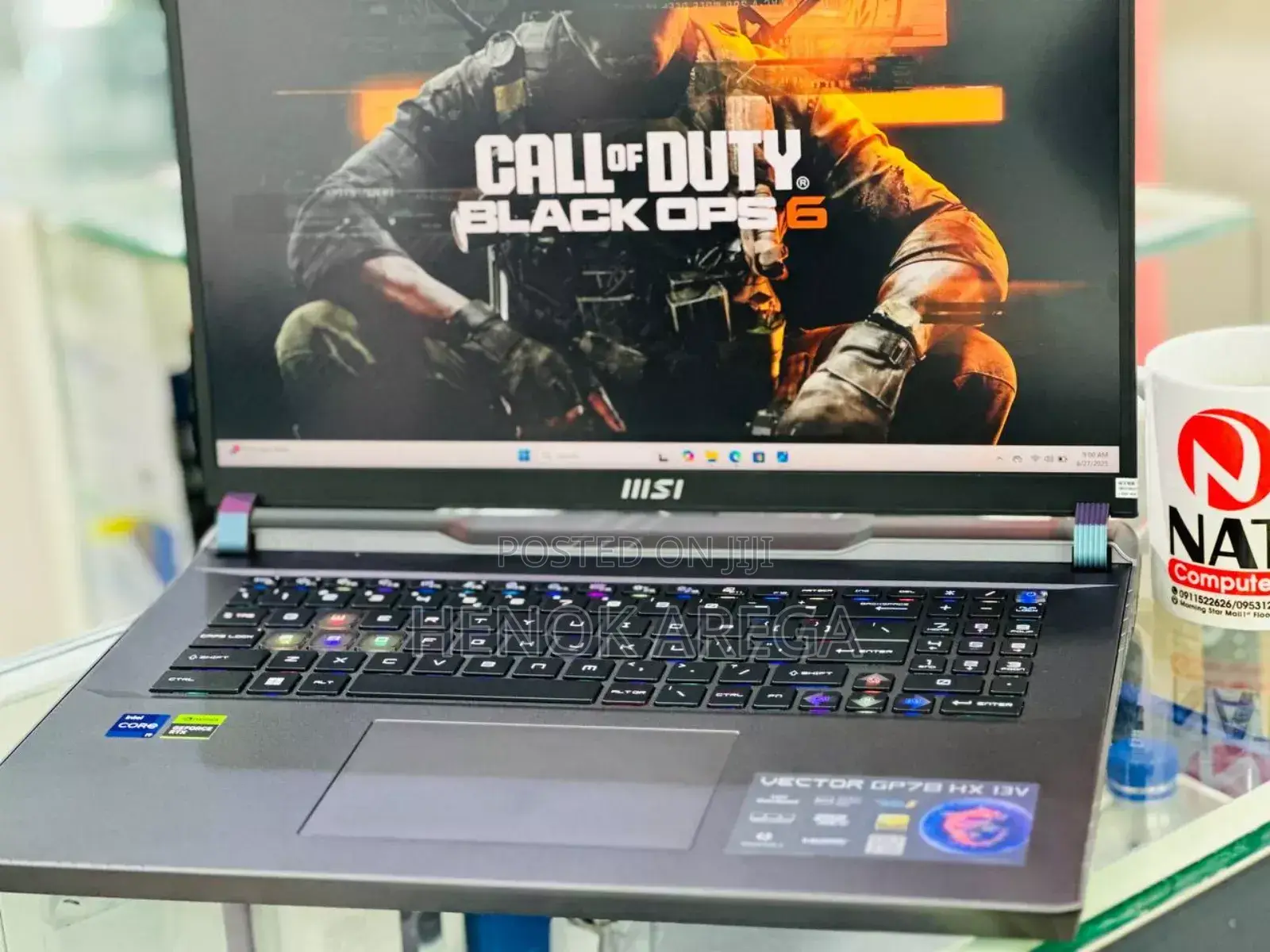 New Laptop MSI Vector 16 HX AI A2XWIG 16GB Intel Core I9 SSD 1T