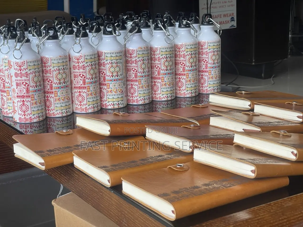 Water Bottle and Agenda