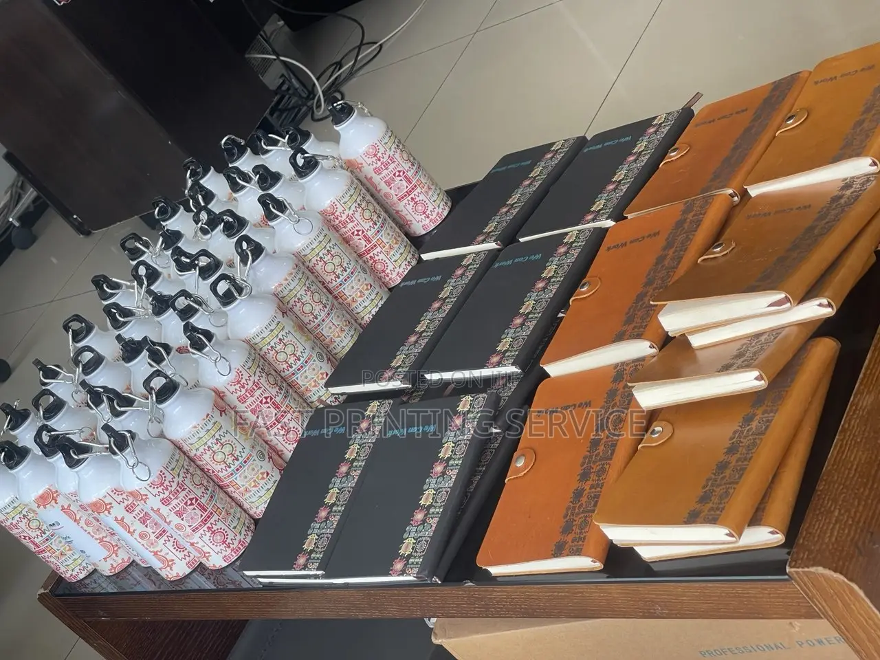 Water Bottle and Agenda