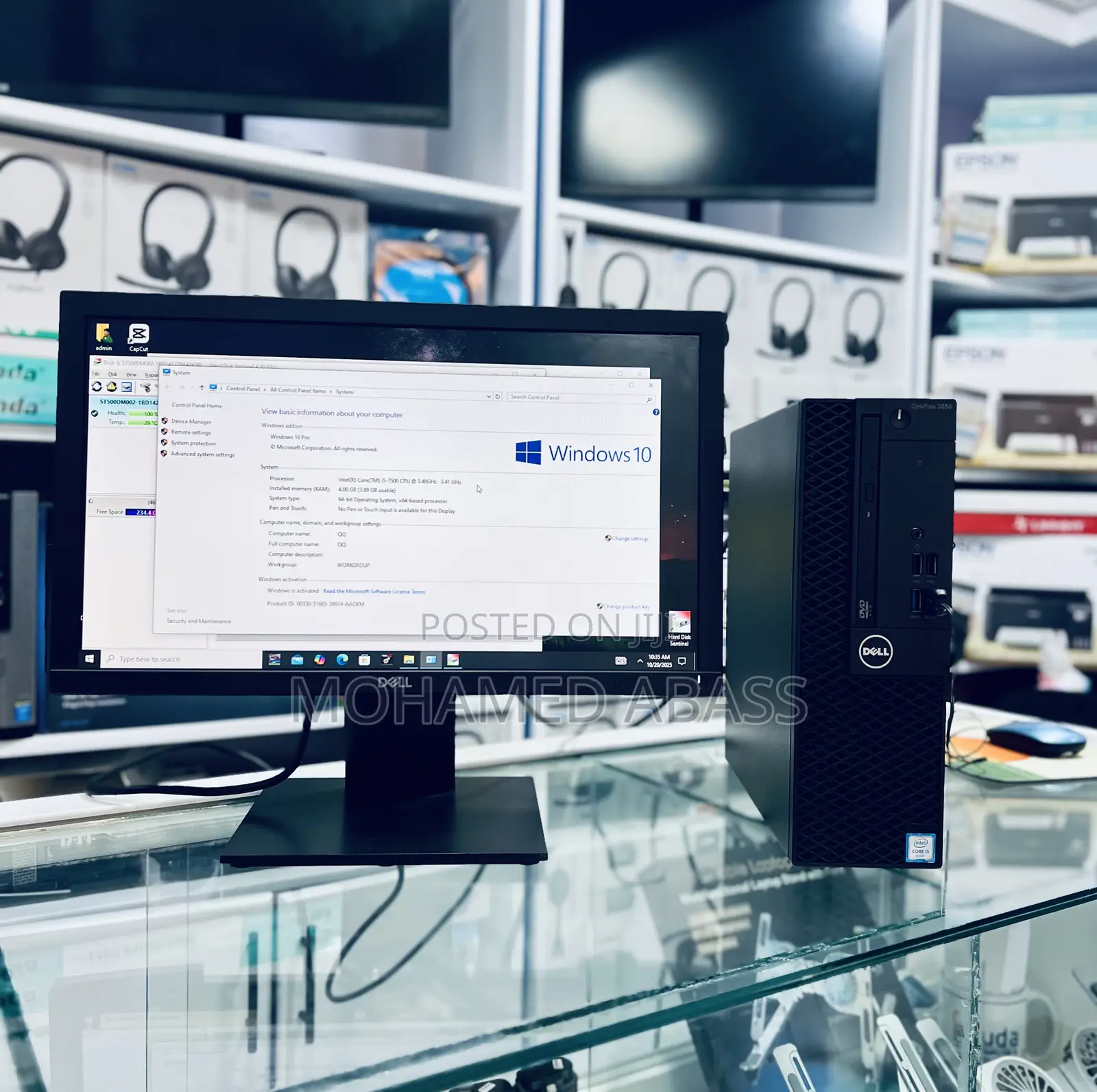 Desktop Computer Dell OptiPlex 3050 4GB Intel Core i5 HDD 500GB