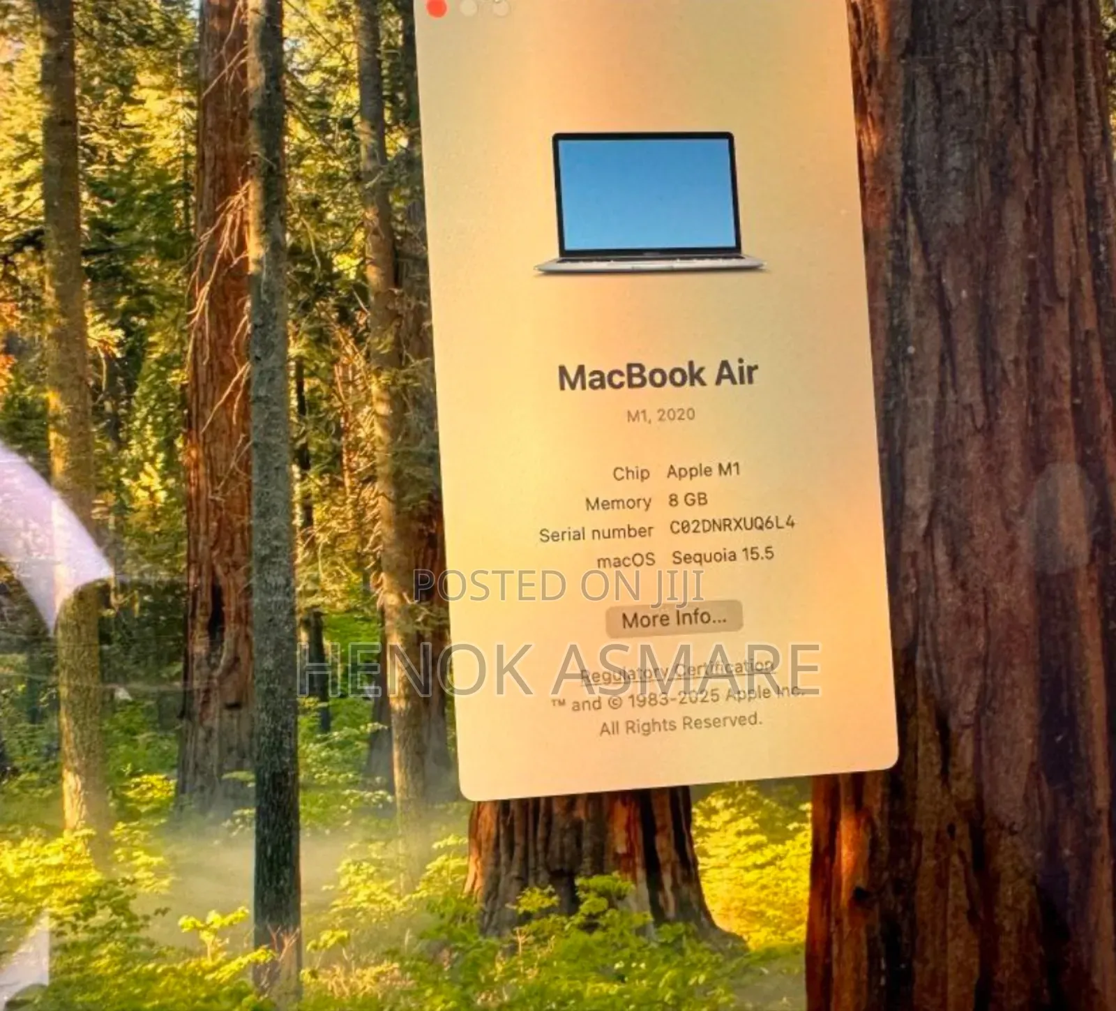 New Laptop Apple MacBook Air 16GB Apple M1 SSD 256GB