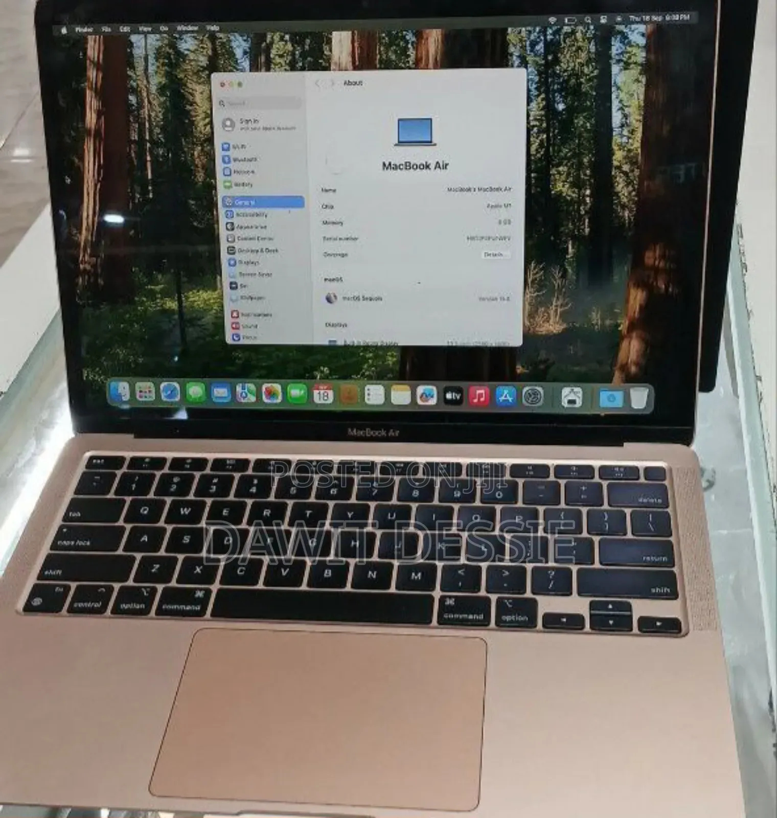 New Laptop Apple MacBook Air 2020 M1 8GB Apple M1 SSD 512GB