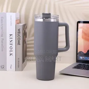 Photo - Double Layer Stainless Still Isolated Tumblers With Straw (Travel Cup)