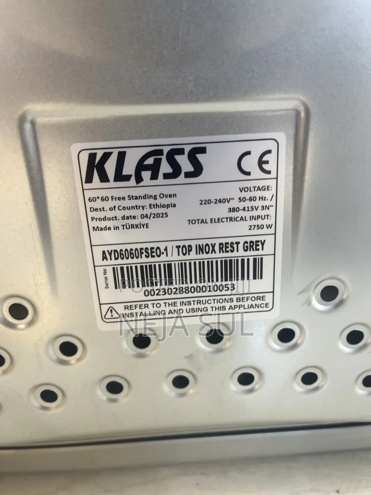 Kalss Ovens 60.Cm 4-Electric Cookers