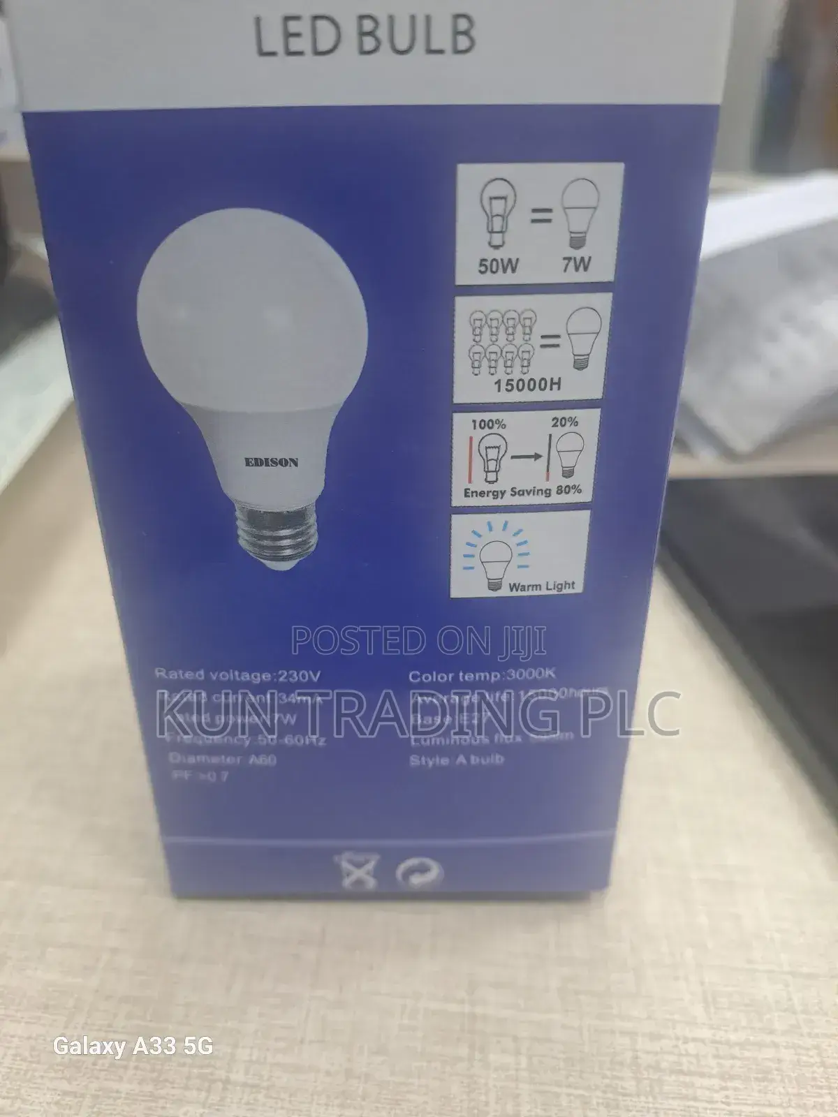 Led Bulb 7watt Warm Color