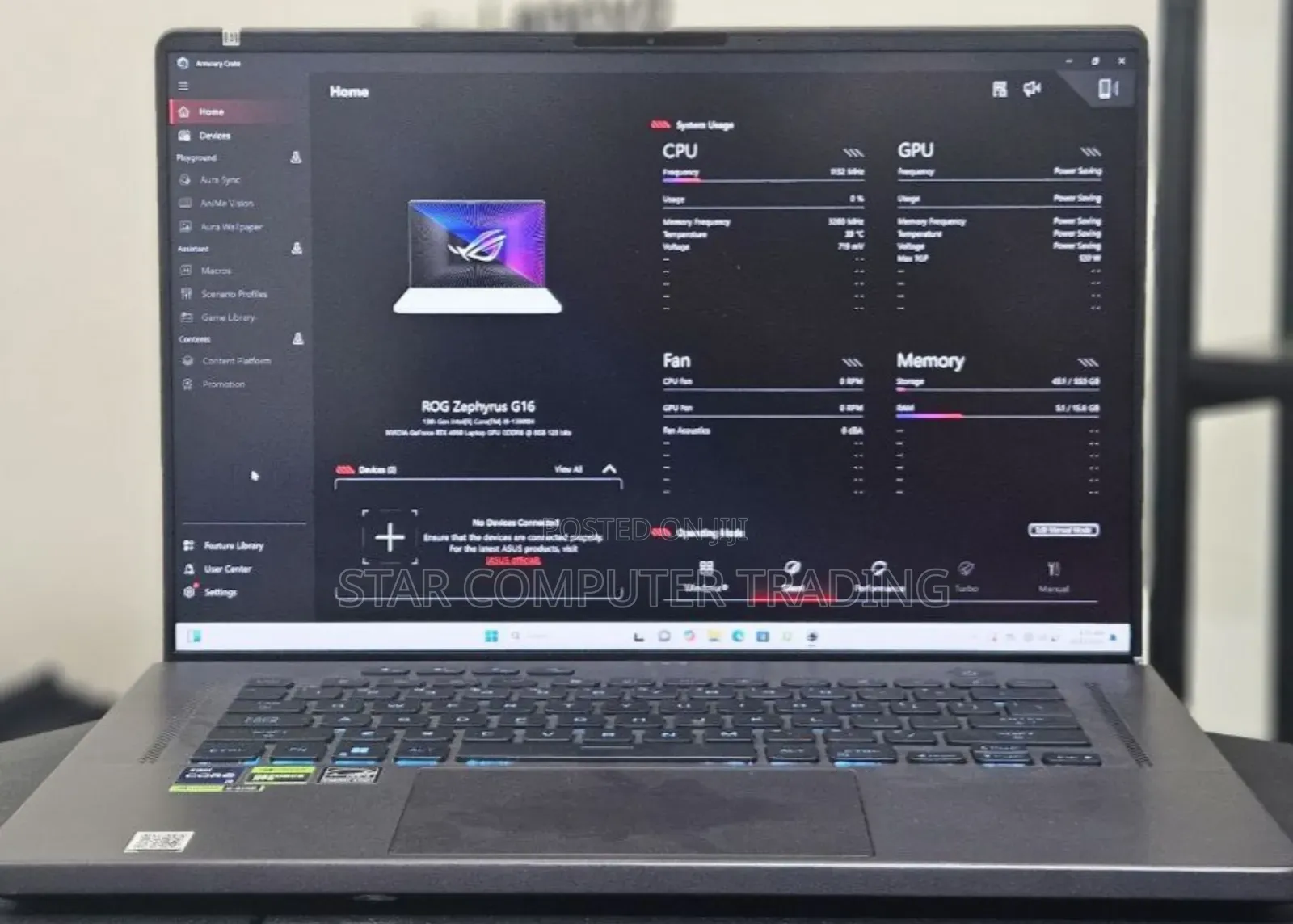 New Laptop Asus ROG Zephyrus G16 16GB Intel Core I9 SSD 1T