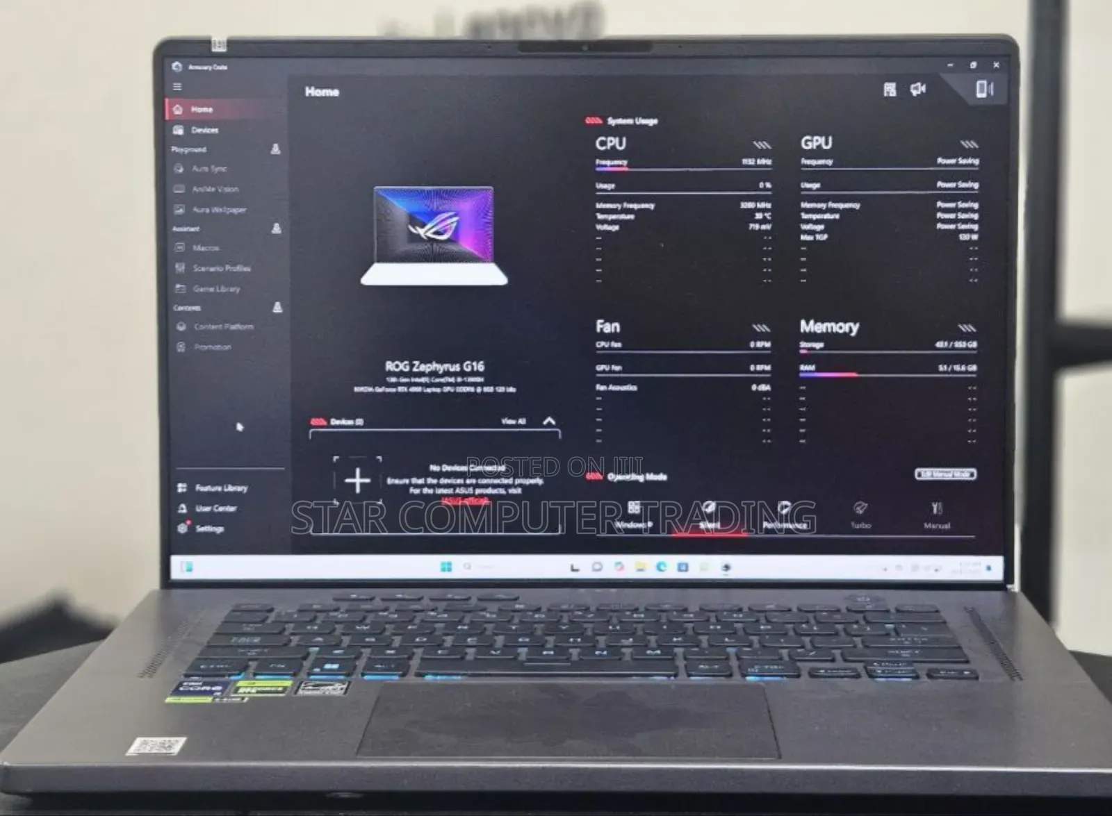 New Laptop Asus ROG Zephyrus G16 16GB Intel Core I9 SSD 1T