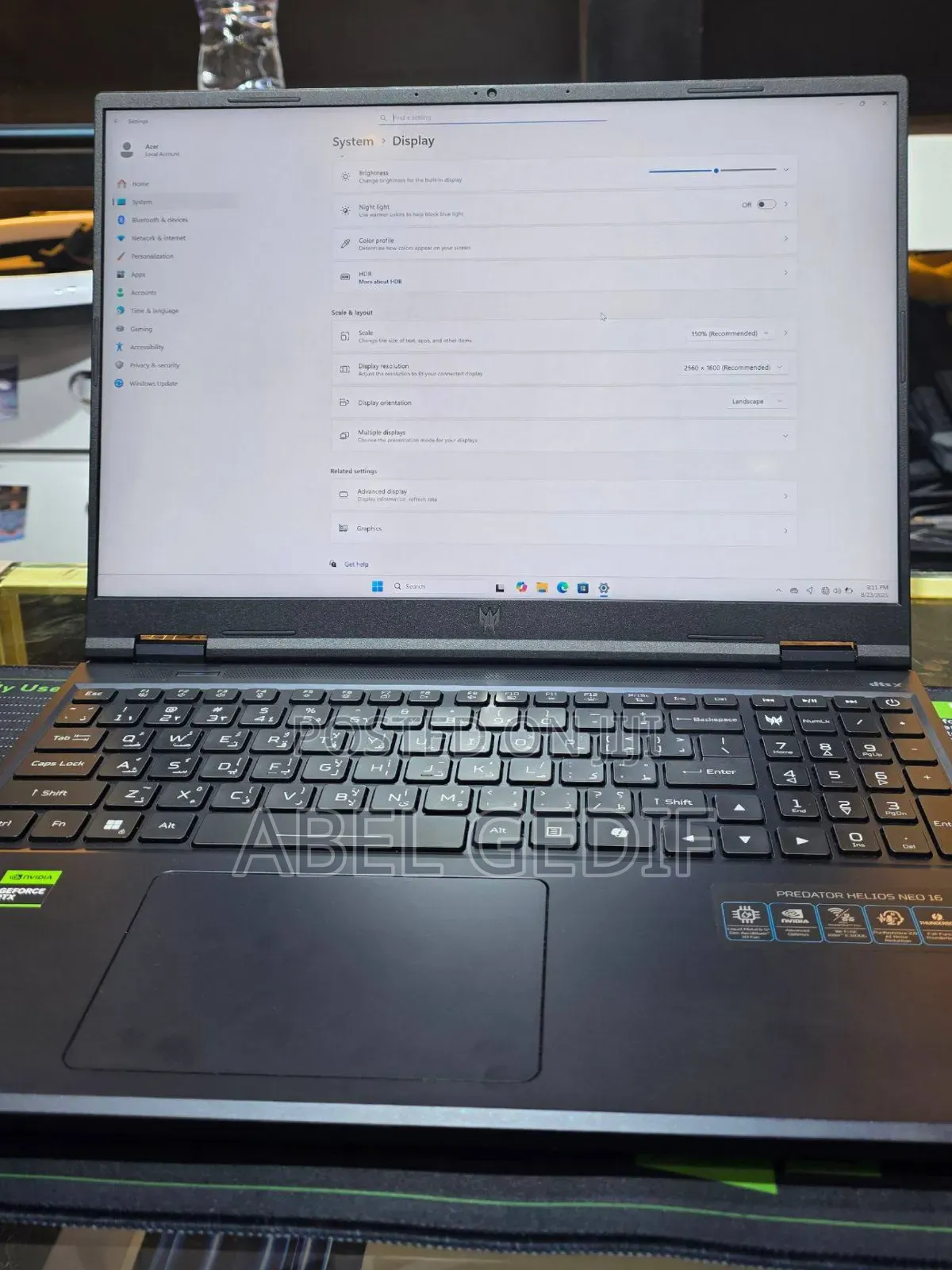 New Laptop Acer Predator Helios Neo 16 16GB Intel Core I9 SSD 1T