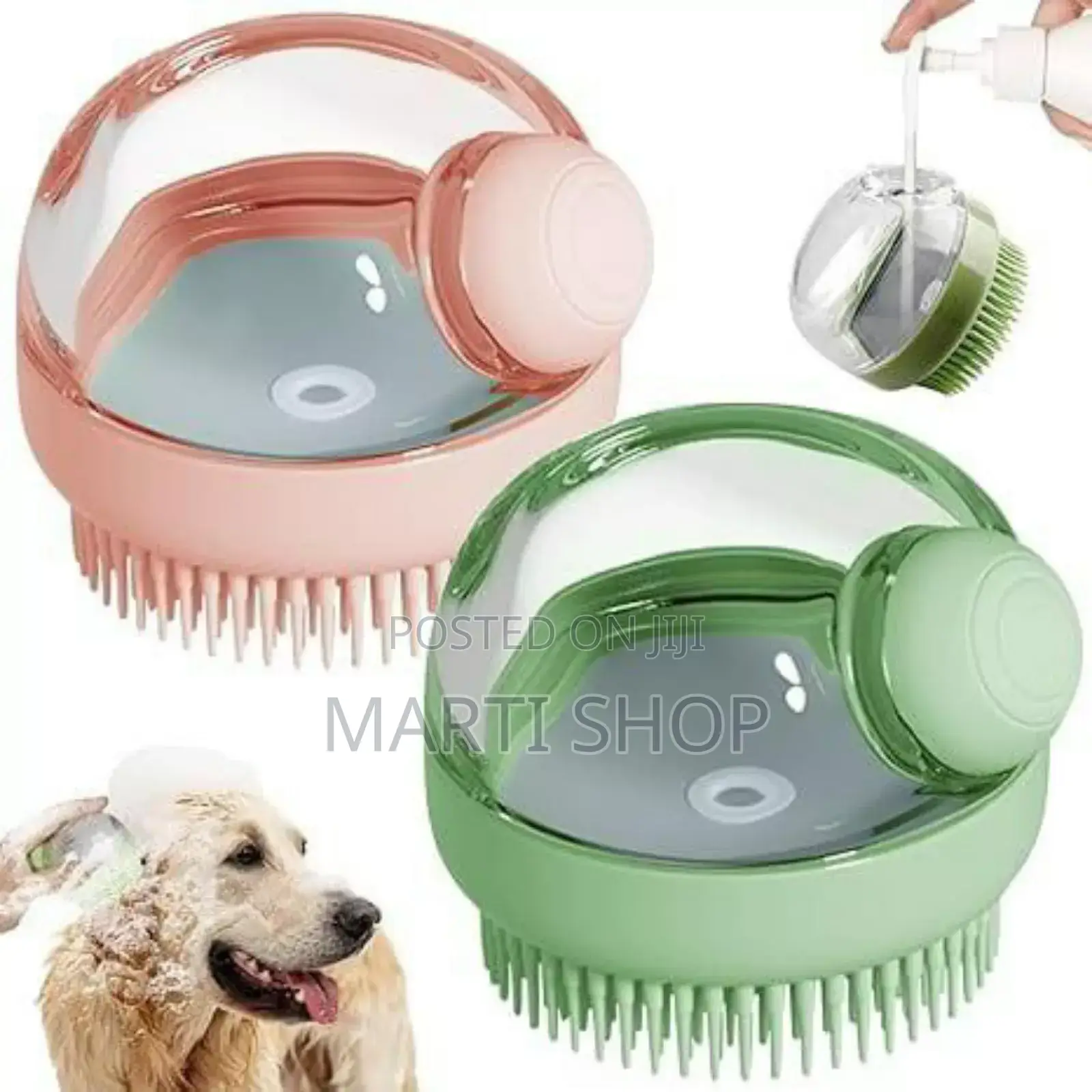 Bath Brush With Soap And Shampoo Dispenser