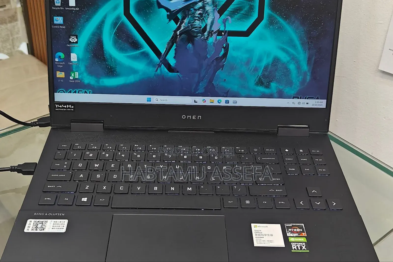 New Laptop HP Omen 15 16GB AMD Ryzen 7 SSD 512GB
