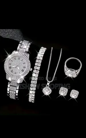 Photo - Casual Ladies Quartz Wrist Watch Bracelet Set 6pcs Set Clock Luxury W/
