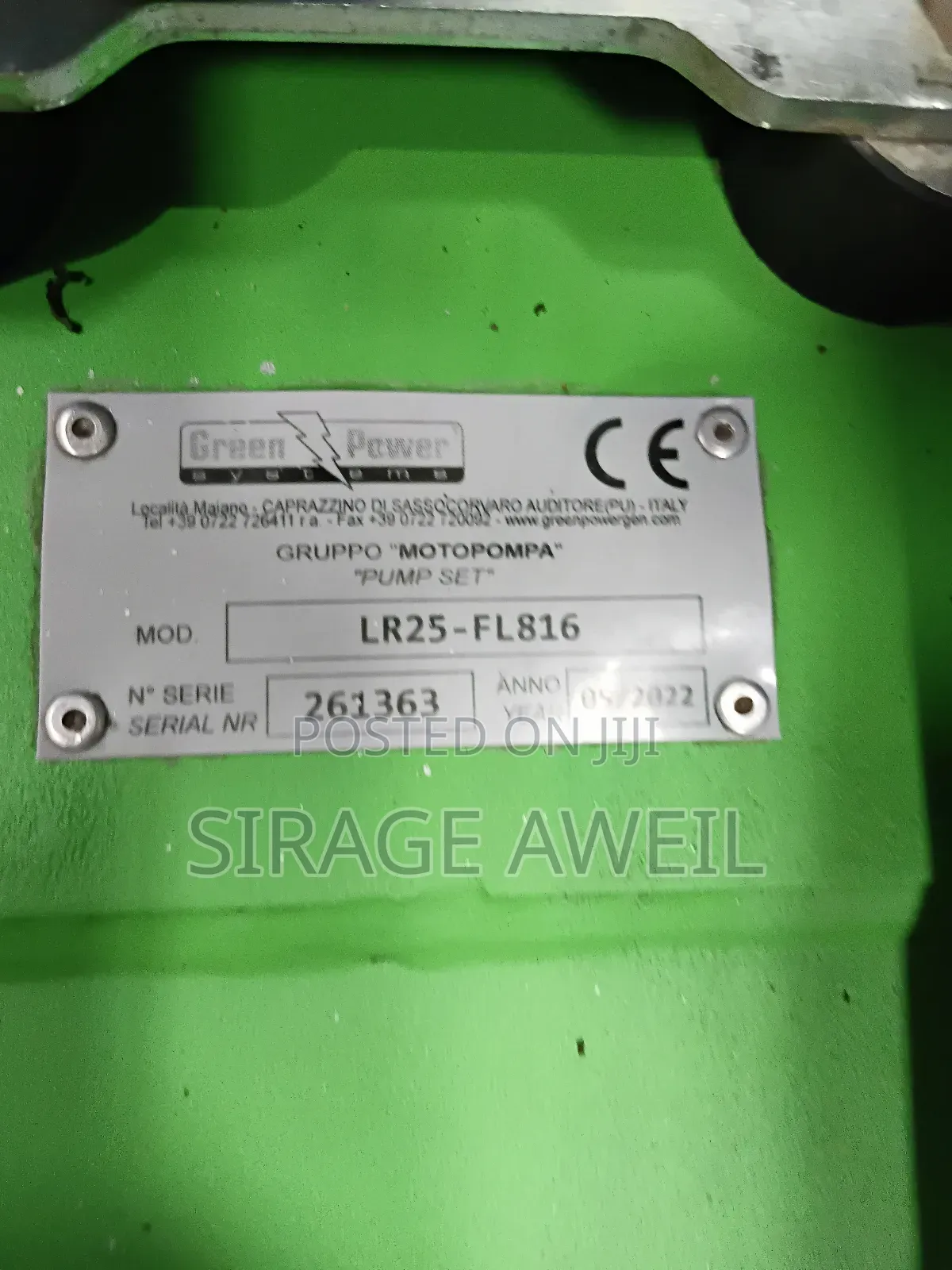 Gruppo Motopompa Pump Set