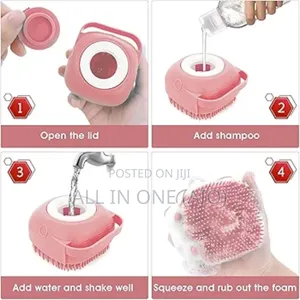 Bath Brush With Soap And Shampoo Dispenser