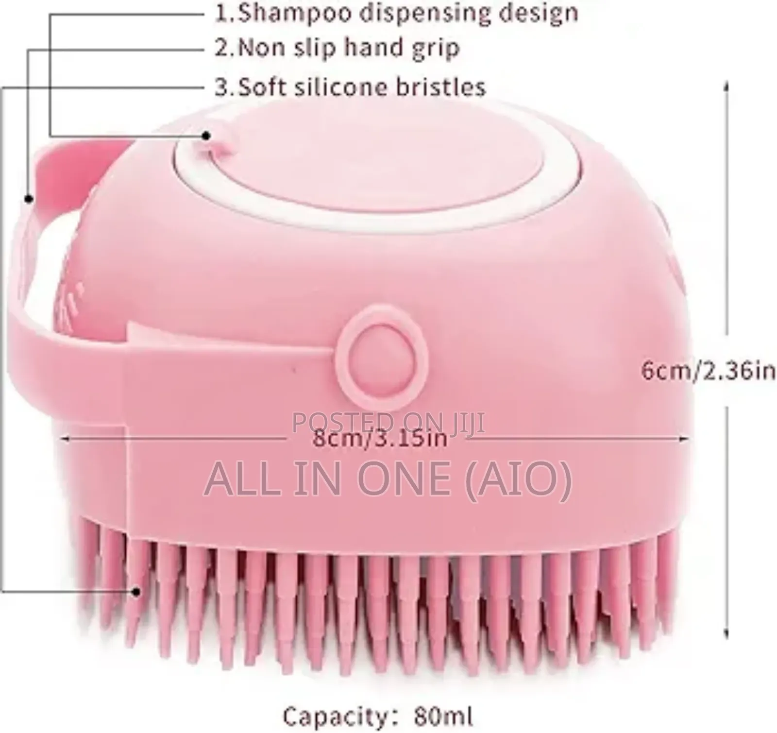 Bath Brush With Soap And Shampoo Dispenser