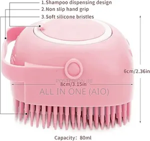 Bath Brush With Soap And Shampoo Dispenser