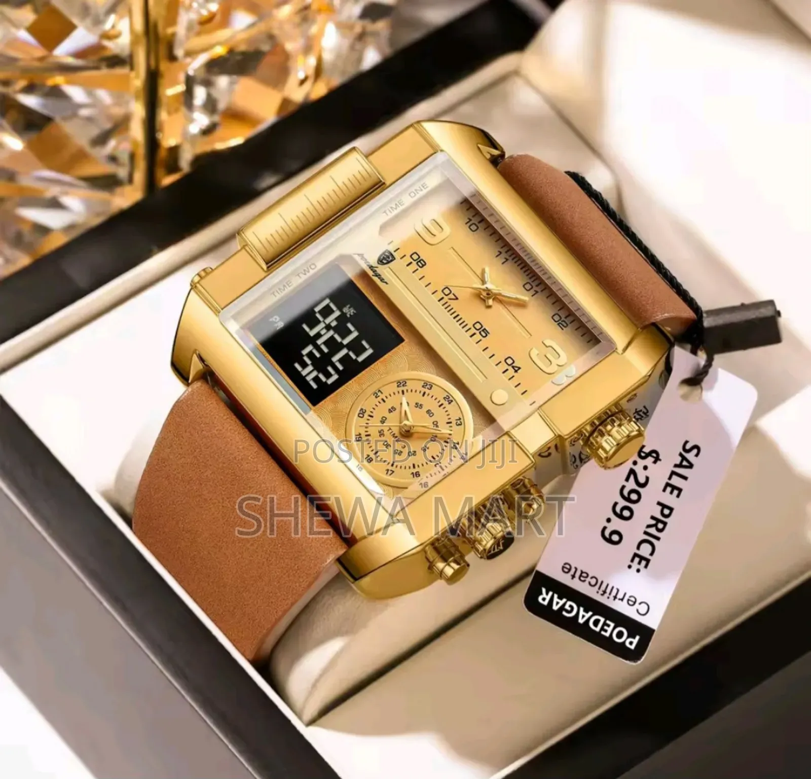 Wrist Watch for Personal Business Men's Watch Fashion Square Electron