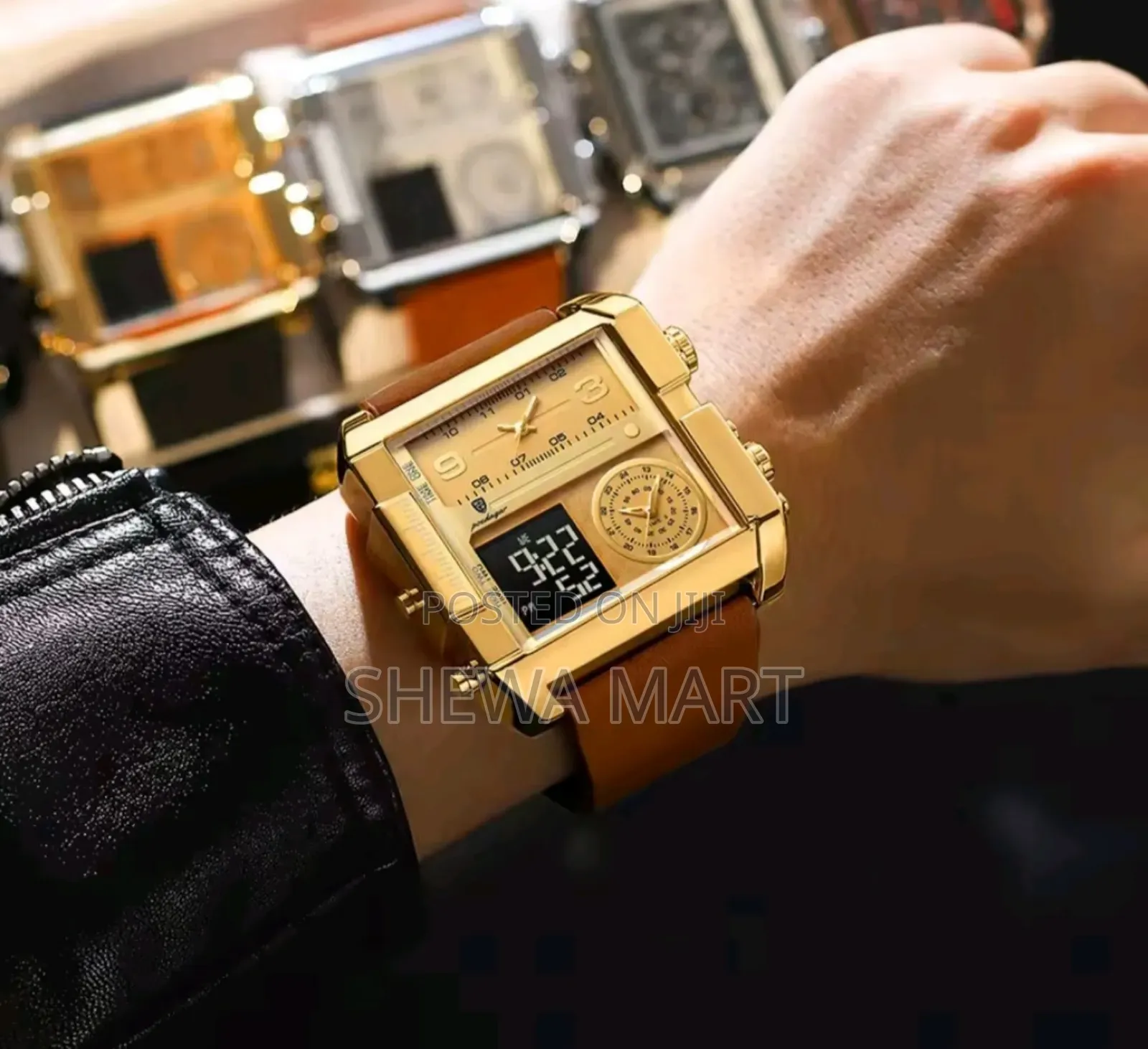 Wrist Watch for Personal Business Men's Watch Fashion Square Electron