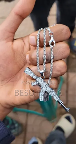 Cuban Link Chain /Ak-47 Pendant Necklace/