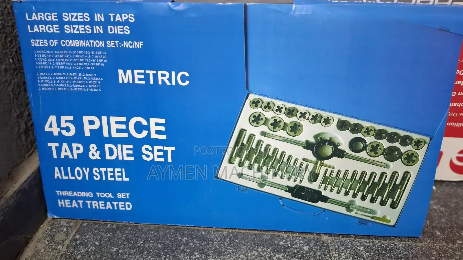 Tap and Die Set 45pcs ጥርስ ማዉጫ