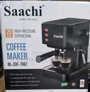 Saachi Espresso Coffee Maker Steam Pressure: 20 Bar