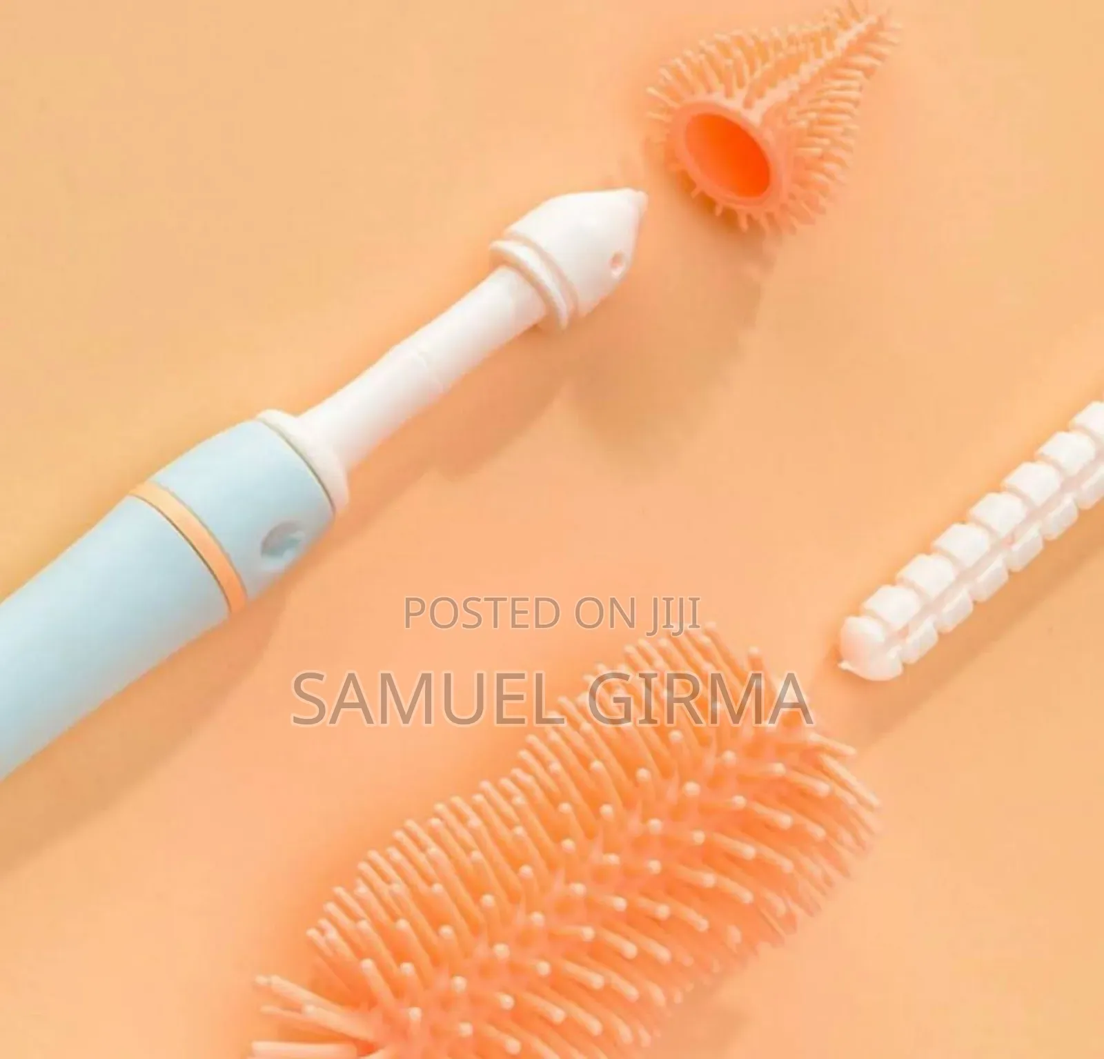 Homies Silicone Baby Milk Bottle Brush With Stand Long Handle Cleaning