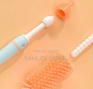 Homies Silicone Baby Milk Bottle Brush With Stand Long Handle Cleaning
