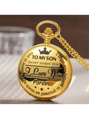 I Love You Engraved Quartz Pocket Watch, the Best Gift