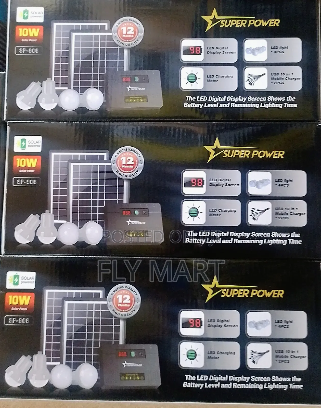 Solar Home Kit With 4 Led Lights