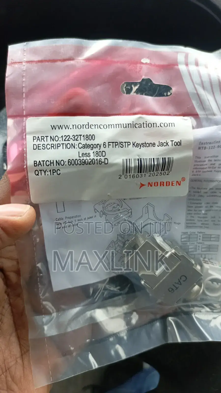 Cat 6 Rj 45 Ftp/Stp Keystone Jack Tool Less 180degree