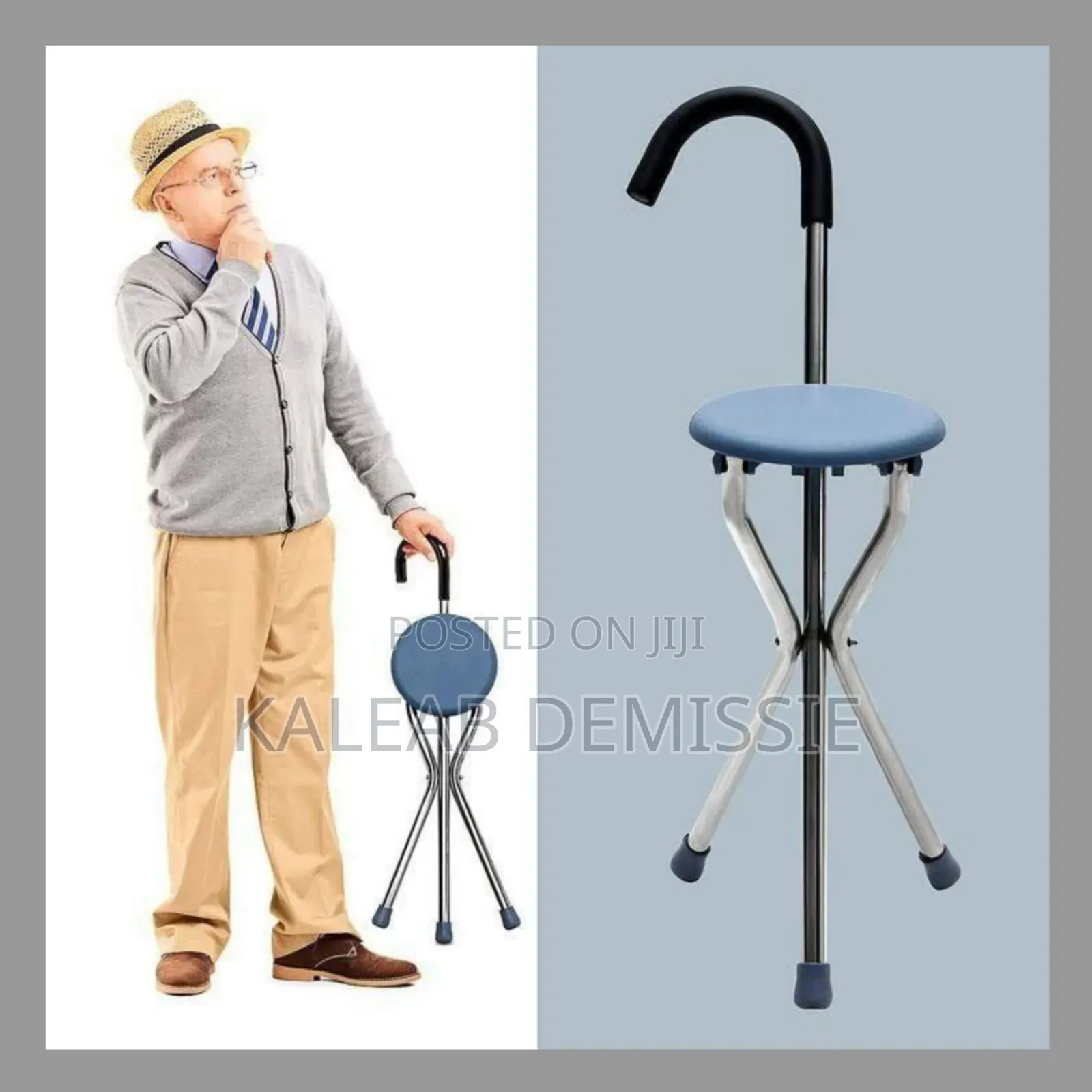 Foldable 3 Legged Walking Stick