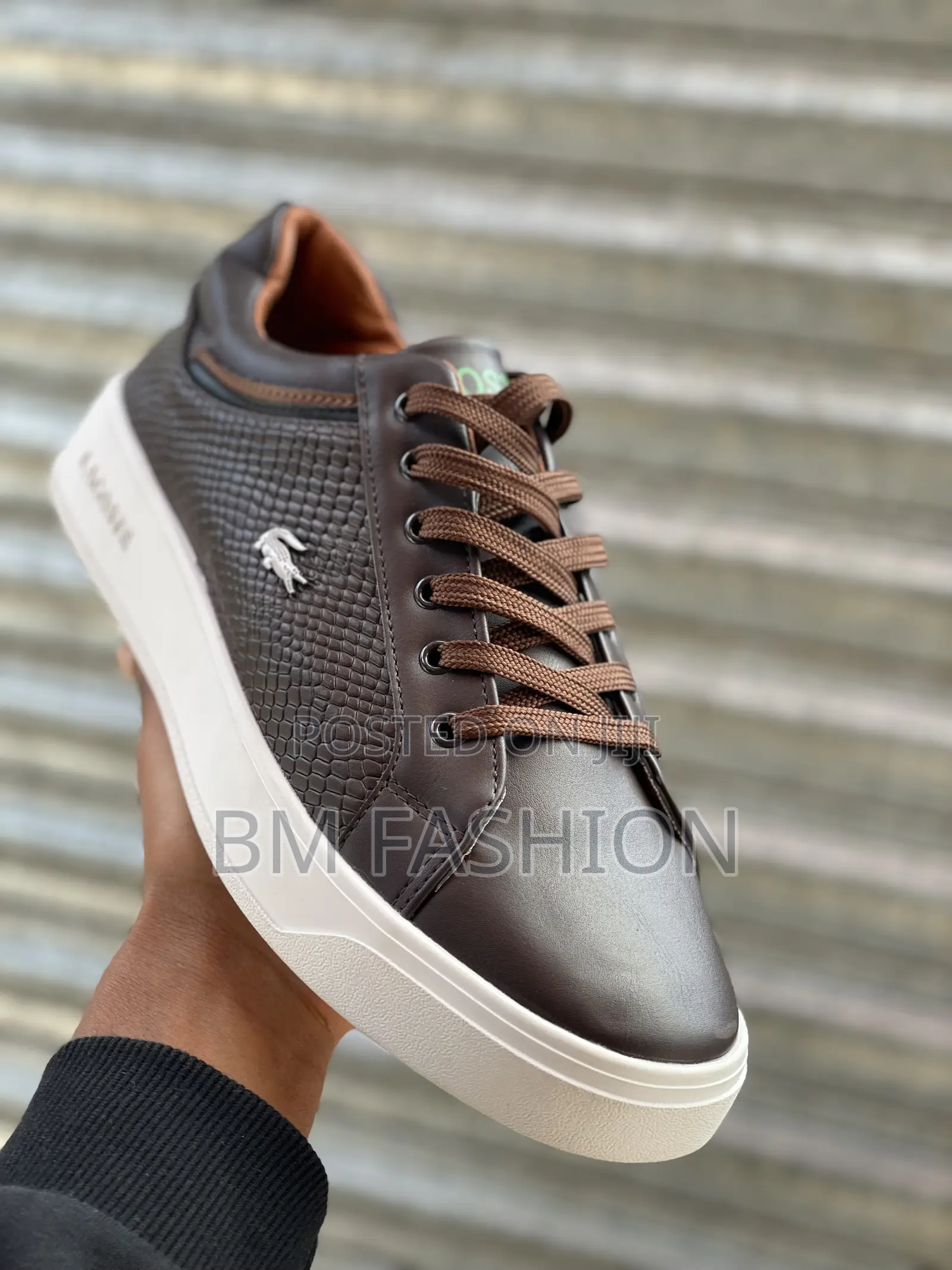 Lacoste Flat Quality Brown Shoes Size 40-45