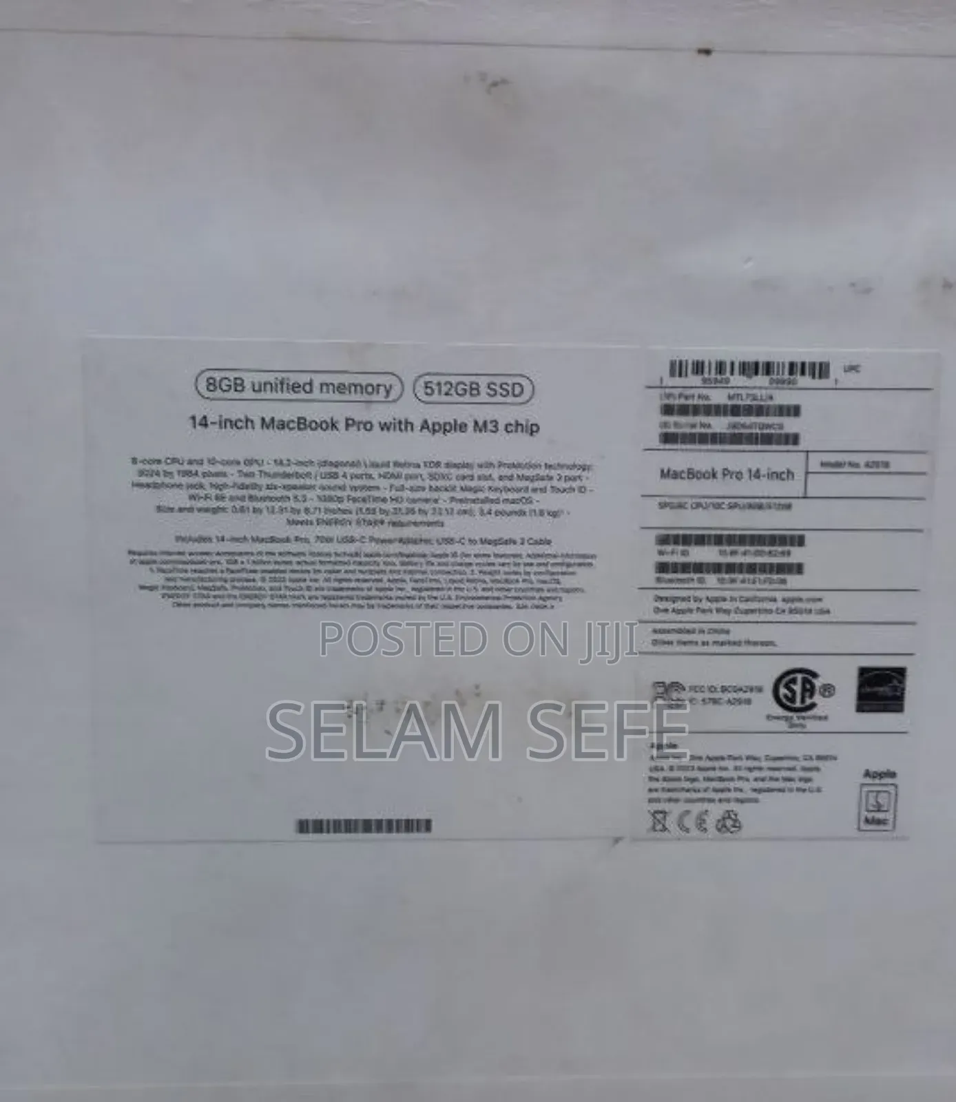 New Laptop Apple MacBook Pro 2019 8GB Intel Core I5 SSD 512GB