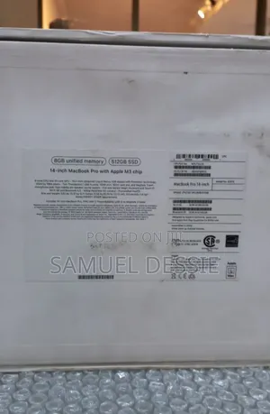 New Laptop Apple MacBook Pro 2023 M3 14-Inch 8GB Apple M3 Pro SSD 512GB