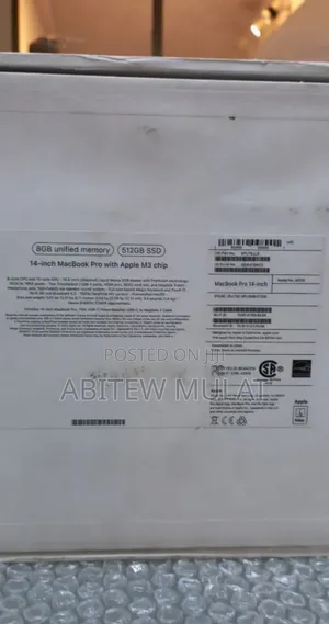 New Laptop Apple MacBook Pro 2023 M3 14-Inch 8GB Apple M3 SSD 512GB