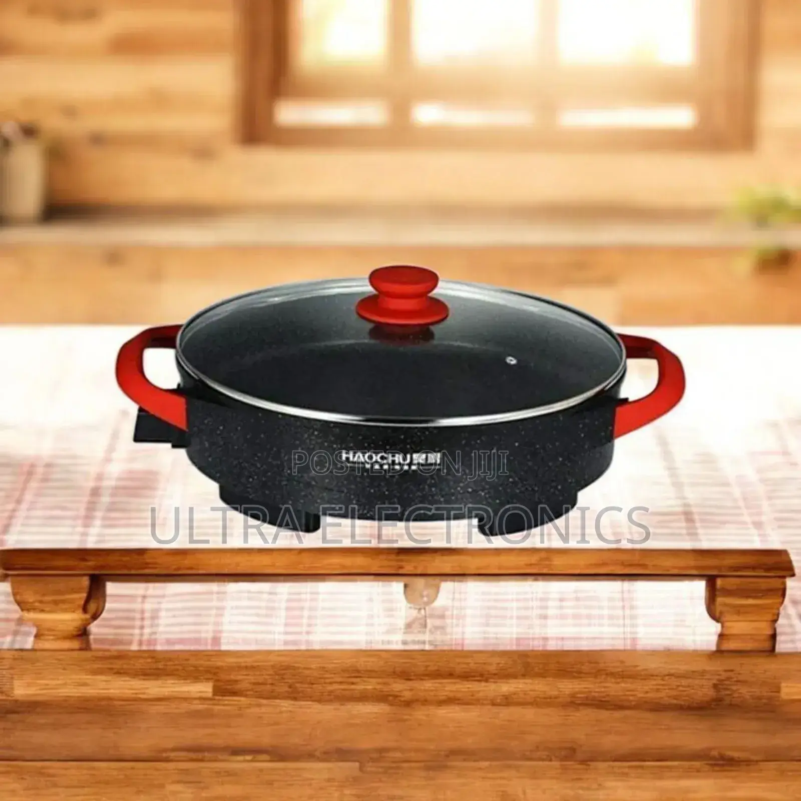 Haochu 46cm ትልቁ Haochu Ceramic Pizza Pan