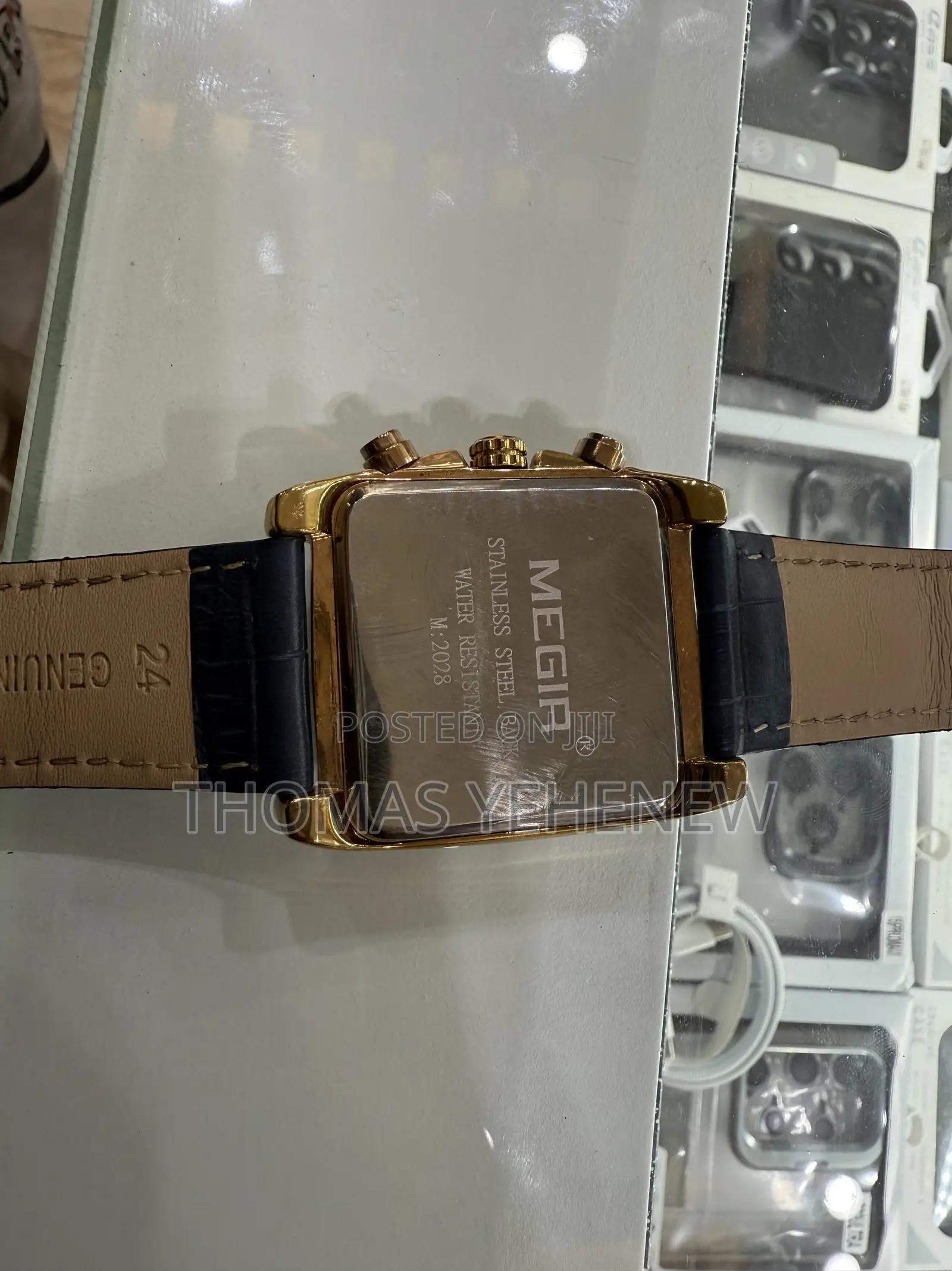 Megia Gold Blue Watch - Model: 2028