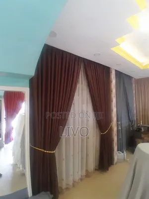 Photo - Luxury Double Layer Blackout Curtain With Sheer Voile