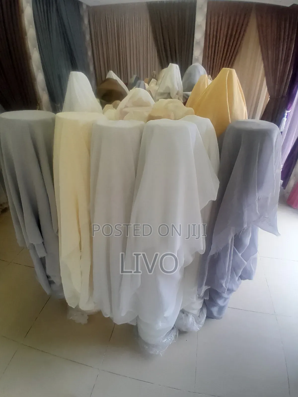 Luxury Double Layer Blackout Curtain With Sheer Voile