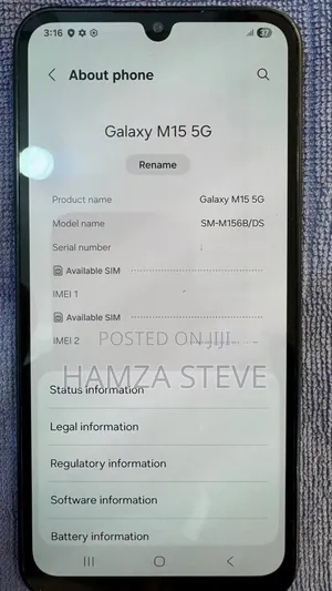 New Samsung Galaxy M15 128 GB Gray