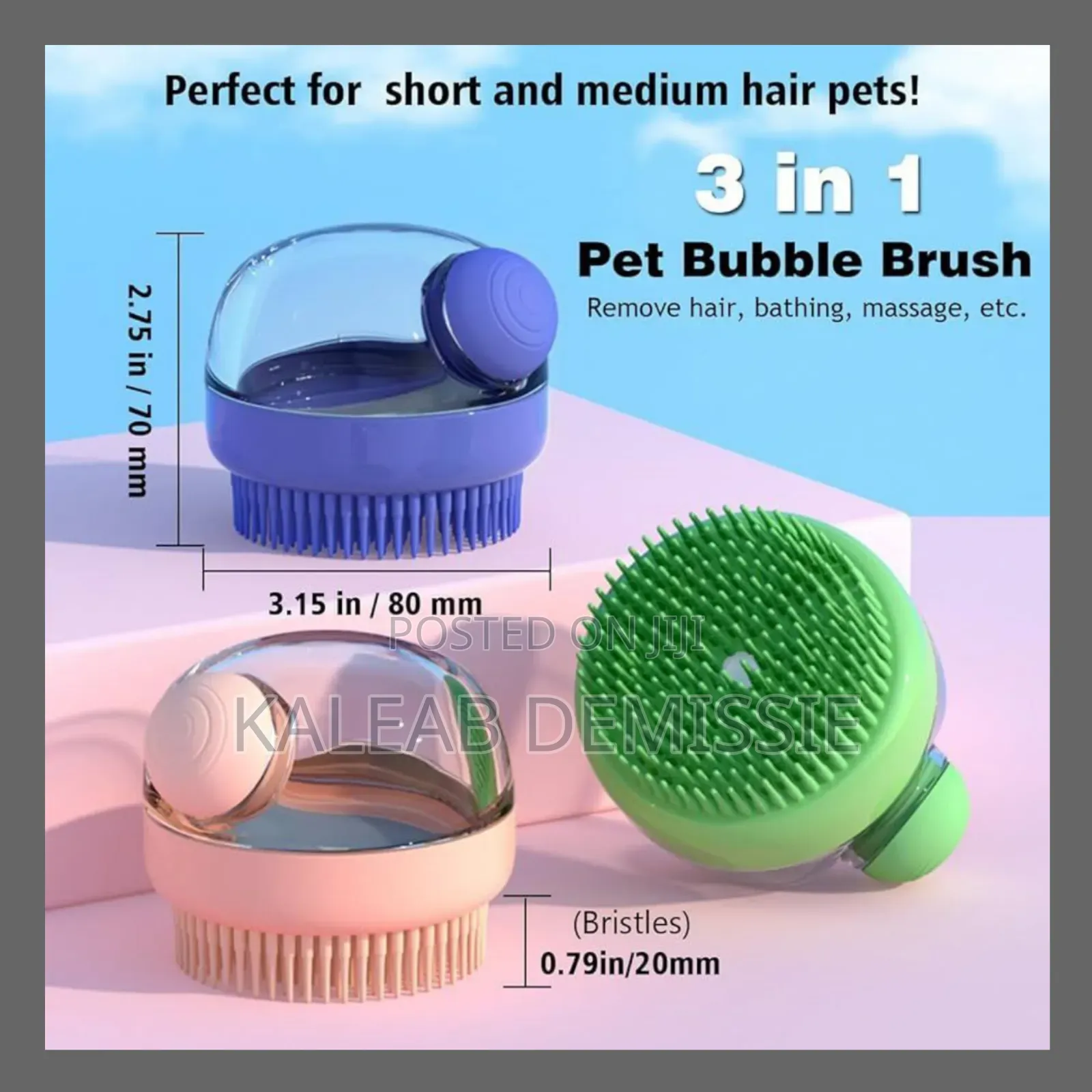 Bath Brush With Soap And Shampoo Dispenser