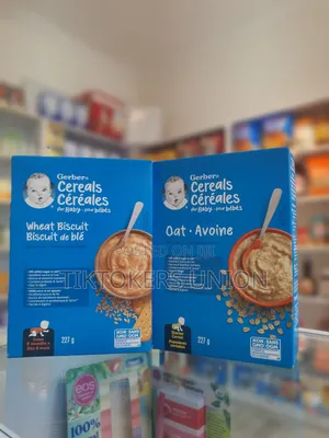 Photo - Gerber Baby Cereal: Wheat Biscuit and Oat.