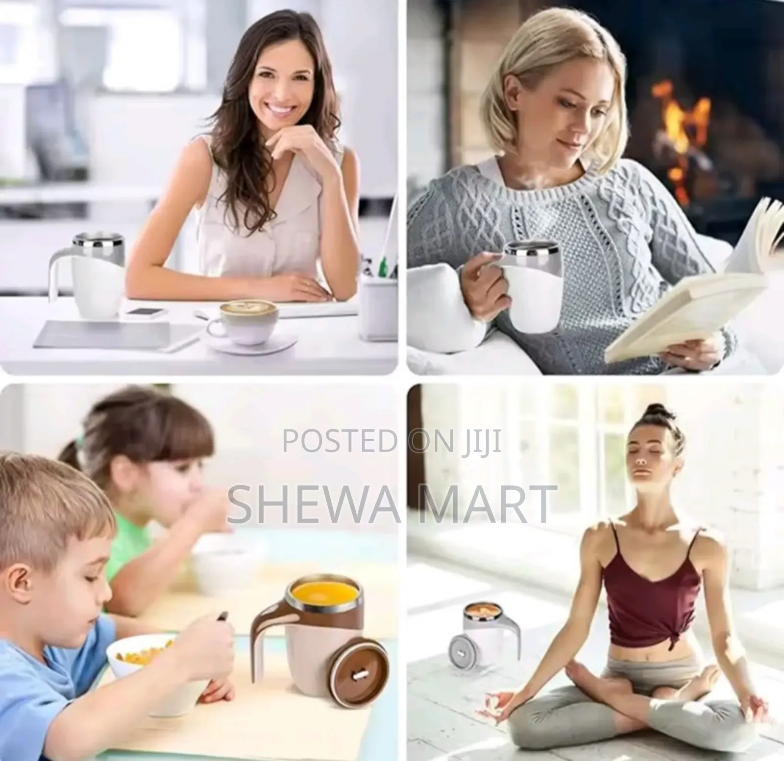 Portable Electric Stirrer Stainless Steel Automatic Magnetic Cup Porta