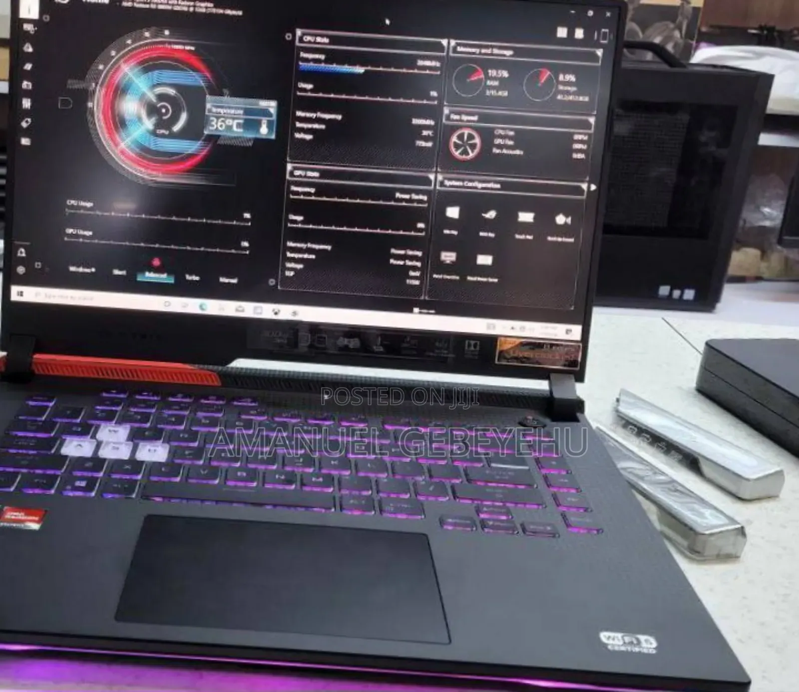 New Laptop Asus ROG Strix G15 16GB AMD Ryzen 9 SSD 512GB