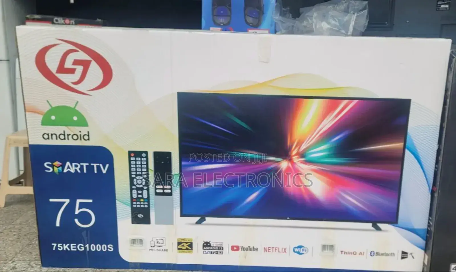 ☆Lj 75"☆ Smart Android 15.0 Tv 10_years Warranty ከነፃ ትራንስፓርት ጋር