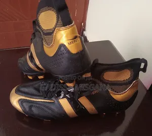 Photo - Black Gold Football Boots – Meng 11pro Style, Firm Ground Cleats
