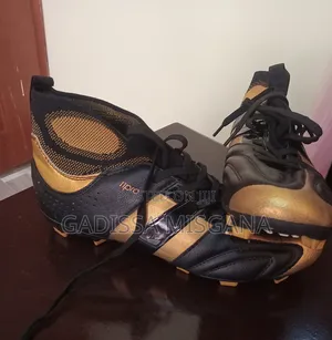 Black Gold Football Boots – Meng 11pro Style, Firm Ground Cleats