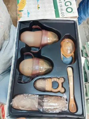 6 Pieces Bpa Free Silicone Baby Bottles or Feeding Sets የልጆች የጡጦ